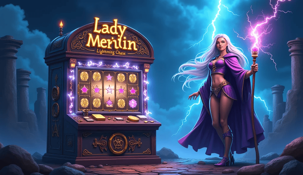 Slot Gacor Lady Merlin Lightning Chase Sensasi Petir & Keberuntungan dari Yggdrasil!